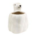 Ceramic White Bear Pot, Ceramic White Bear Pot for sale, Small Succulent and Cactus Pot, Elegant Animal Desk Decor, Home Decor Office Decor, Cute Ceramic White Bear succulent planter pot, succulent gift ideas
