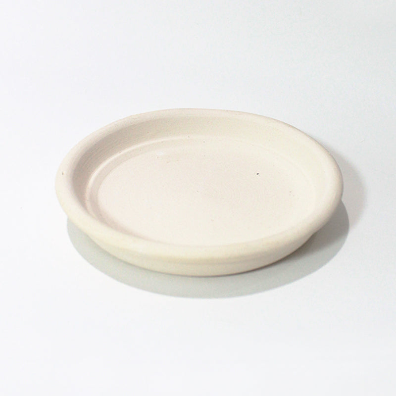 large white plant saucer 3'' Unglazed White Clay Saucer - Ideal For Plants, Crafts, Fairy Gardens