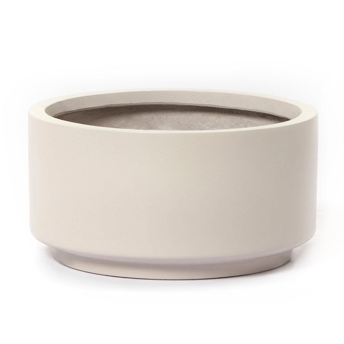 large cream ceramic plant pot 7 inch Gray Cream Fiberstone Ceramic Pot - Modern Pot for Succulents