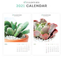Succulent Calendar 2021, Printable Monthly Cactus and Succulents Calendar, Cute office calendar, Modern office calendar decor, 2021 Succulents Wall Calendar, Nature Themed Home, Office -Housewarming Gift
