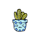 Funny Cartoon Potted Succulents Pin for sale, Cactus in a Pot Pin Badge, Succulent Gift Ideas