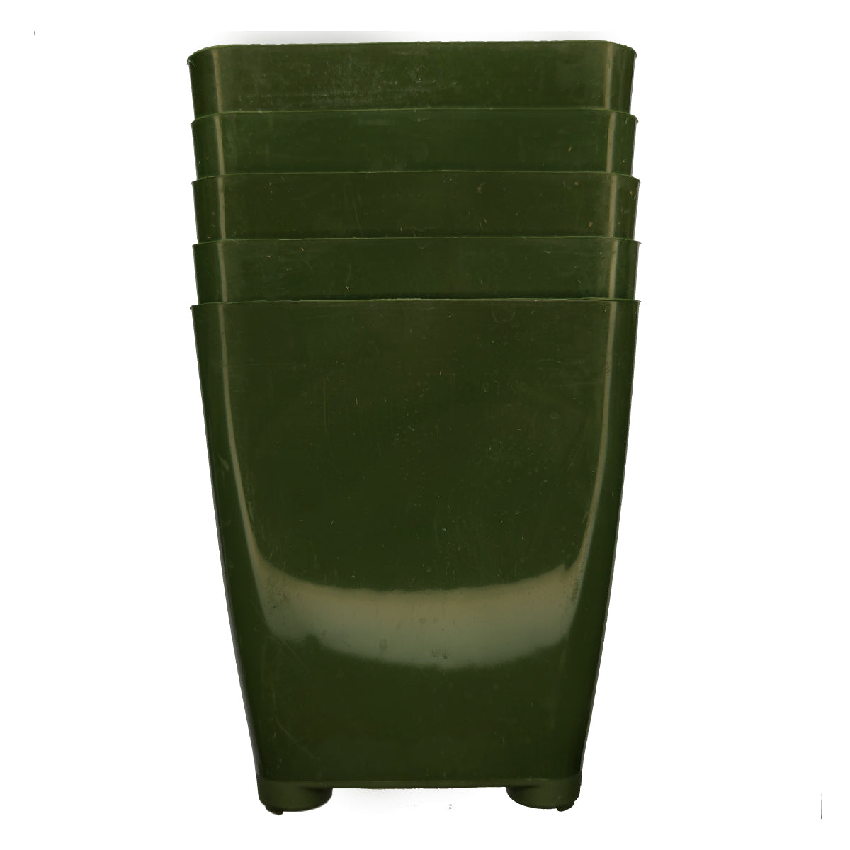large green plastic plant pots 3 Inch Square Plastic Pots (Green Color) | Durable Reusable Plastic Starter | Nursery Pots