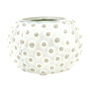 Cream Dot Ceramic Pot for sale, Round ceramic planter, Polka dot planter, Gift for plant lover, Succulent planter, Stylish Home Plant Decor