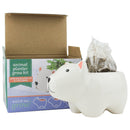 Ceramic Polar Bear Pot for sale, Cute Ceramic Succulent Pot, Polar Bear Planter Decor, Craft Supplies, Succulent Gift Ideas, Polar Bear Succulent Pot, Polar Bears Pot with seeding growing kits