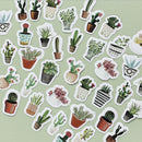 Potted Succulent Stickers Set 45 Pieces for sale, Watercolor Stickers Planner Gift for Friend, Journal Stickers Planner Accessories