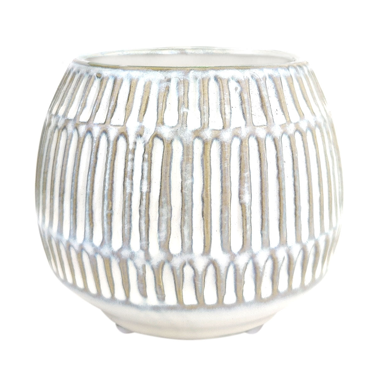 Round Texture Cream Pot for sale, White Ceramic Textured Planter Pot, Small ceramic pot for succulents and cacti, succulent home office decor ideas