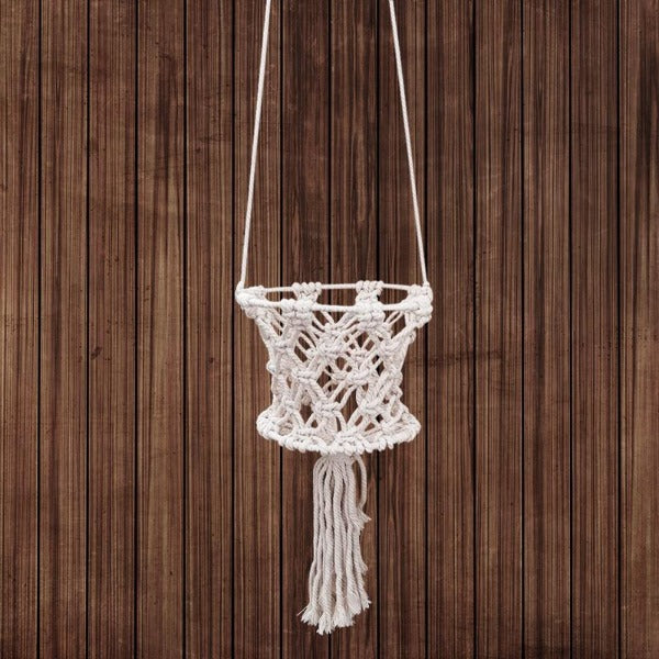 4" Basket Macrame for sale