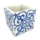 Blue Ornate Pot for sale, Indoor Modern Flower Pot, Ceramic pot for succulent and cactus, Blue floral flower ceramic pot, succulent gift ideas, home decor office decor