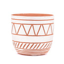 Geometric terracotta planter pot 6 inch size, Houseplant clay pot decor ideas