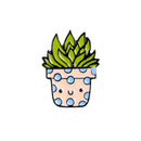 Funny Cartoon Potted Succulents Pin for sale, Cactus in a Pot Pin Badge, Succulent Gift Ideas