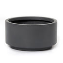 8.75 inch Charcoal Fiberstone Ceramic Pot, pot for succulent, pot for indoor plant, fiberstone pot, ceramic pot, large black pot