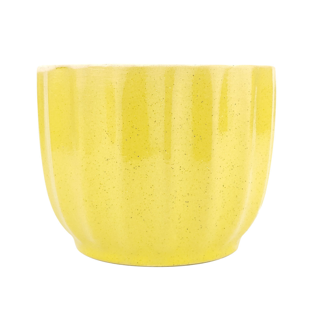 Yellow ripple ceramic pot for sale, Small pot for succulent and cactus, Mini flower pot, Elegant indoor succulent pots, succulent gift ideas