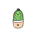 Funny Cartoon Potted Succulents Pin for sale, Cactus in a Pot Pin Badge, Succulent Gift Ideas