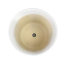 White Porcelain Cylinder Pot with Saucer