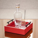 small serving tray, decorative tray for bathroom, decorative tray for living room, modern serving tray, decorative tray centerpiece, red serving tray, tray for home office decor