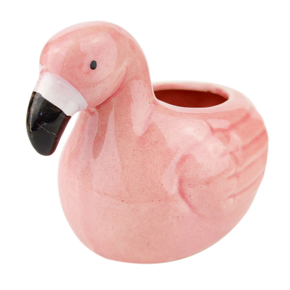 Ceramic Pink Flamingo Pot | Mini Ceramic Pot for Succulents and Cacti