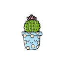Funny Cartoon Potted Succulents Pin for sale, Cactus in a Pot Pin Badge, Succulent Gift Ideas