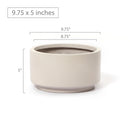 pot for home office decoration, 8.75 inch Gray Cream Fiberstone Ceramic Pot, fiberstone pot, ceramic pot, pot for indoor plant