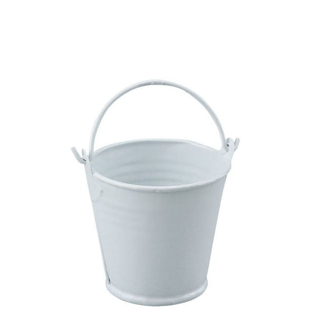 white tin pail, tin pail buckets, metal bucket, tiny white buckets, craft supplies, favor tin pail, white pot, succulent pot, succulent box, garden gift, succulent garden, succulent party, metal pot