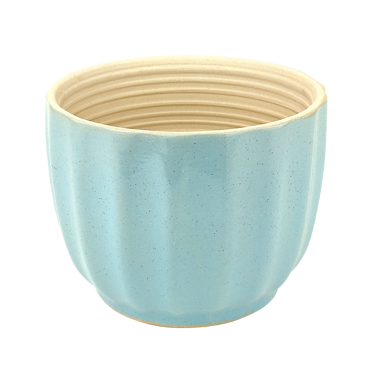 Blue Ripple Ceramic Pot for sale, Minimalist Style Ceramic Plant Pot, Simple Style Indoor pot for succulent and cactus, Round ceramic flower pots for sale