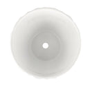 white decorative ceramic pot, pot with saucer and drainage hole, stylist white pot for houseplants