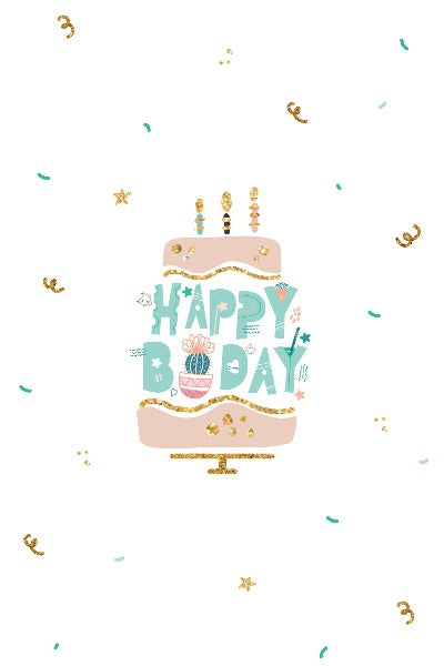 Succulent Happy Birthday Card for sale, Cactus Birthday Greeting Card, Succulents Greeting Card, Succulents Gift Ideas