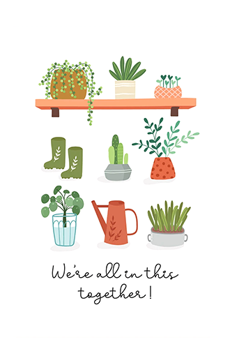 We&#39;re All In This Together Card, Succulent Card for sale, Cactus Greeting Card, Succulents Greeting Card, Succulents Gift Ideas, Thank you card for employee, Employee Appreciation Cards for sale, Corporate succulent gift with thank you card, Thank You Live Succulent Gift Box for sale, Succulent thank you cards with kraft envelope, Succulent thank you cards to suit any occasion, Staff Appreciation Card ideas, Thank you note to employee for a job well done, Thank you card for employee appreciation