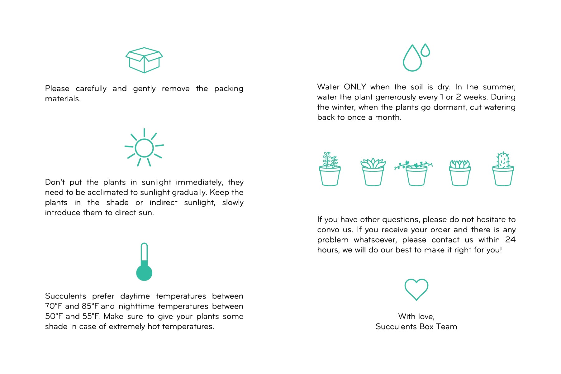 printable succulent care instructions Succulent Care Card | Succulents Note Cards | Succulents Care Instruction