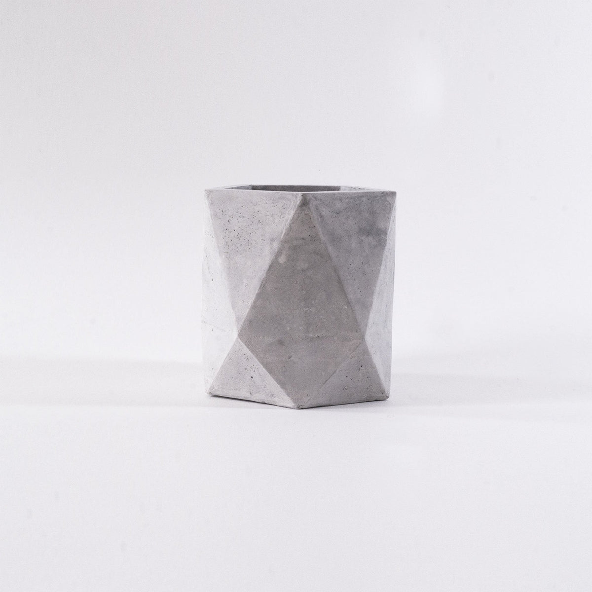 concrete geometric pot, geometric planter, concrete planter