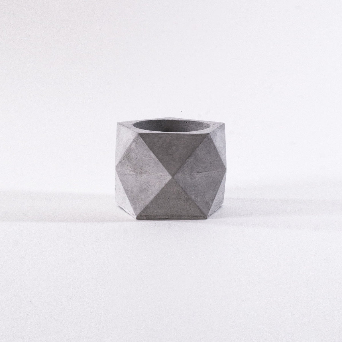 modern geometric designs, cement planter, succulent planter