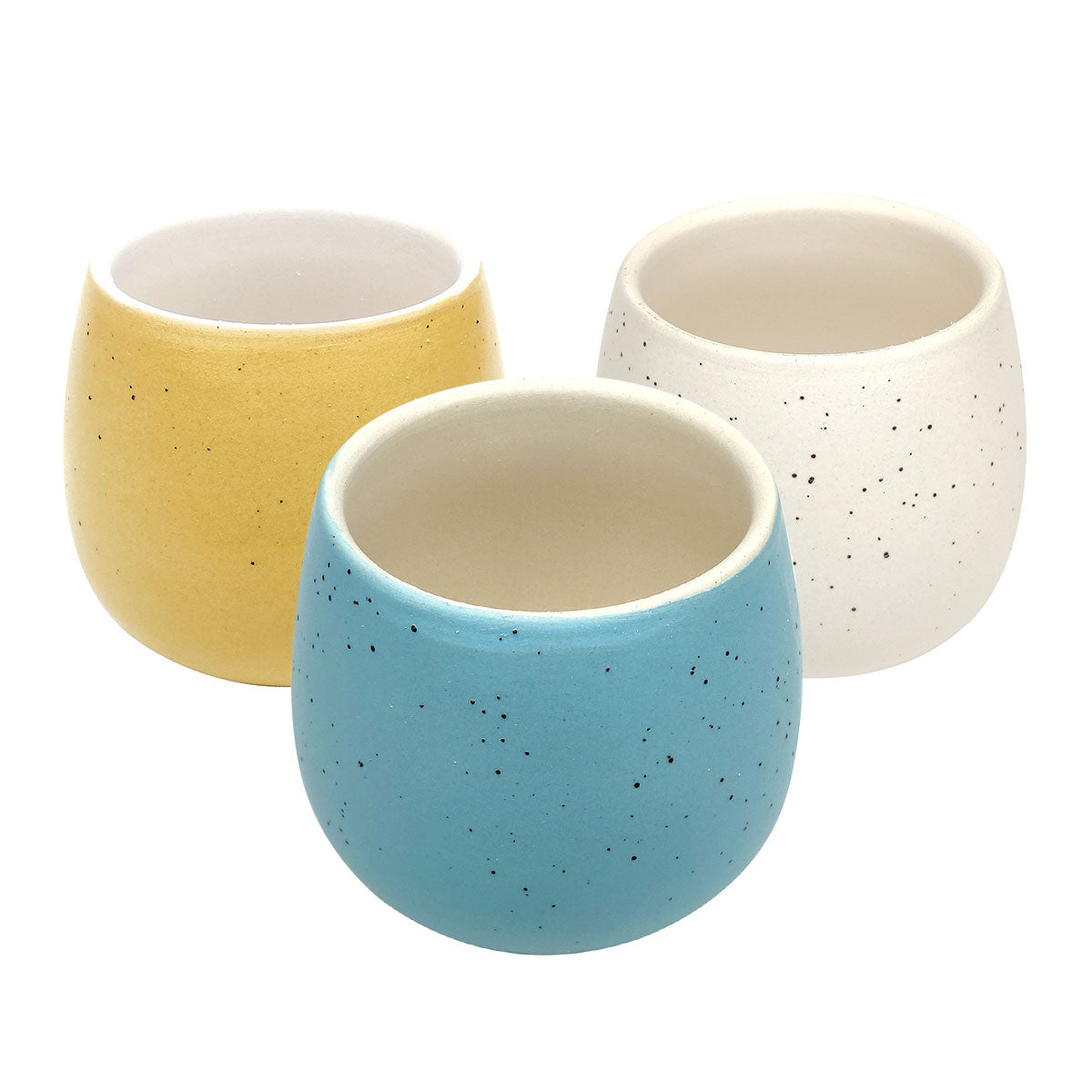 Set of 3 Egg Pots Randomly Picked, Elegant Mini Pot for succulents and cacti, Ceramic Flower Pots for Sale, Succulent Gift Ideas