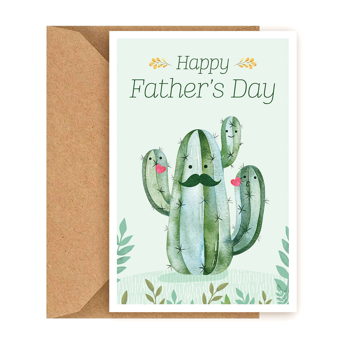 Father's day greeting cards, Father's day succulent card, Father's day cards 2023, Father's Day card ideas, Succulent dad card, card for Father's day, succulent card for Father's day, plant card
