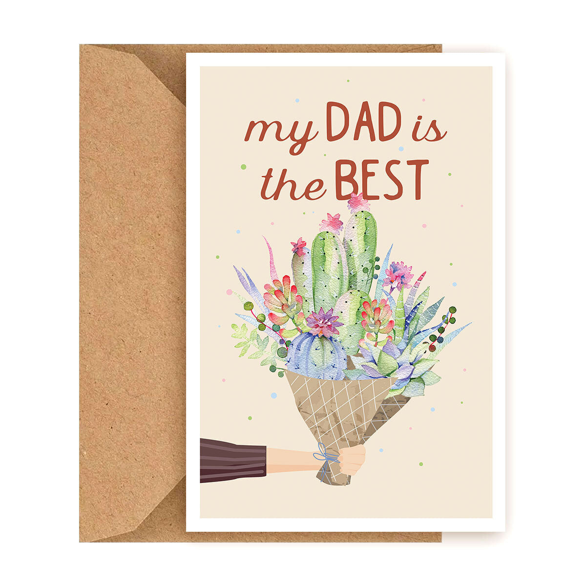 My dad is the best card, Best Dad Card, Dad is the best card, Father's day greeting cards, Father's day succulent card, Father's day cards 2023, Father's Day card ideas, Succulent dad card, card for Father's day, succulent card for Father's day, plant card