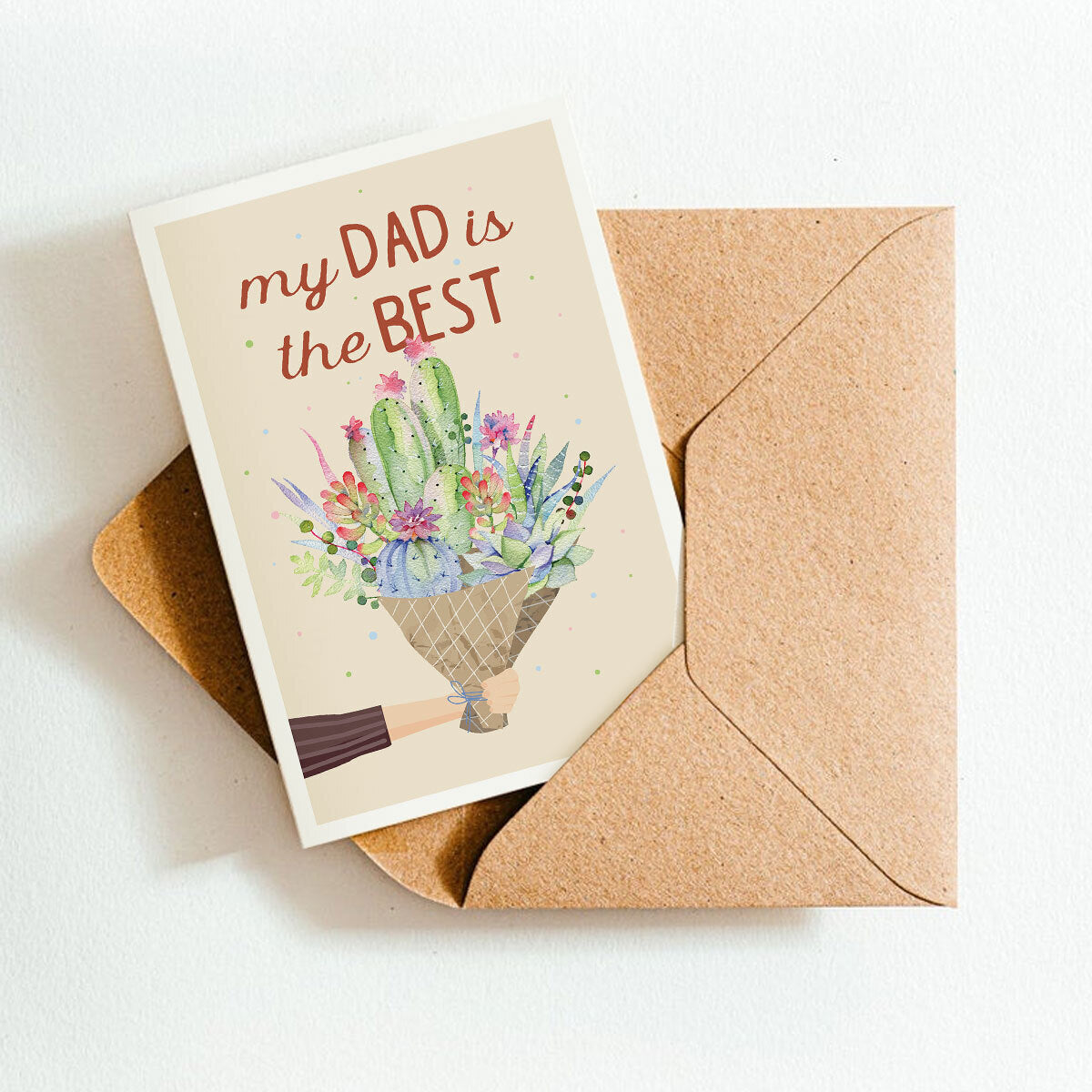 My dad is the best card, Best Dad Card, Dad is the best card, Father&#39;s day greeting cards, Father&#39;s day succulent card, Father&#39;s day cards 2023, Father&#39;s Day card ideas, Succulent dad card, card for Father&#39;s day, succulent card for Father&#39;s day, plant card