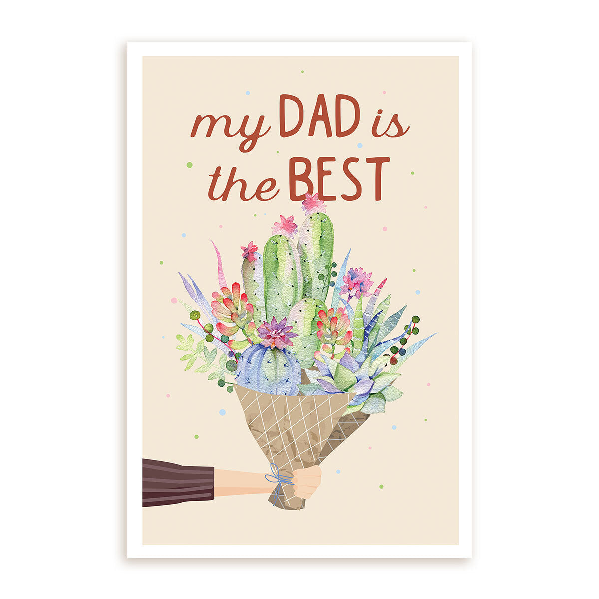 My dad is the best card, Best Dad Card, Dad is the best card, Father&#39;s day greeting cards, Father&#39;s day succulent card, Father&#39;s day cards 2023, Father&#39;s Day card ideas, Succulent dad card, card for Father&#39;s day, succulent card for Father&#39;s day, plant card