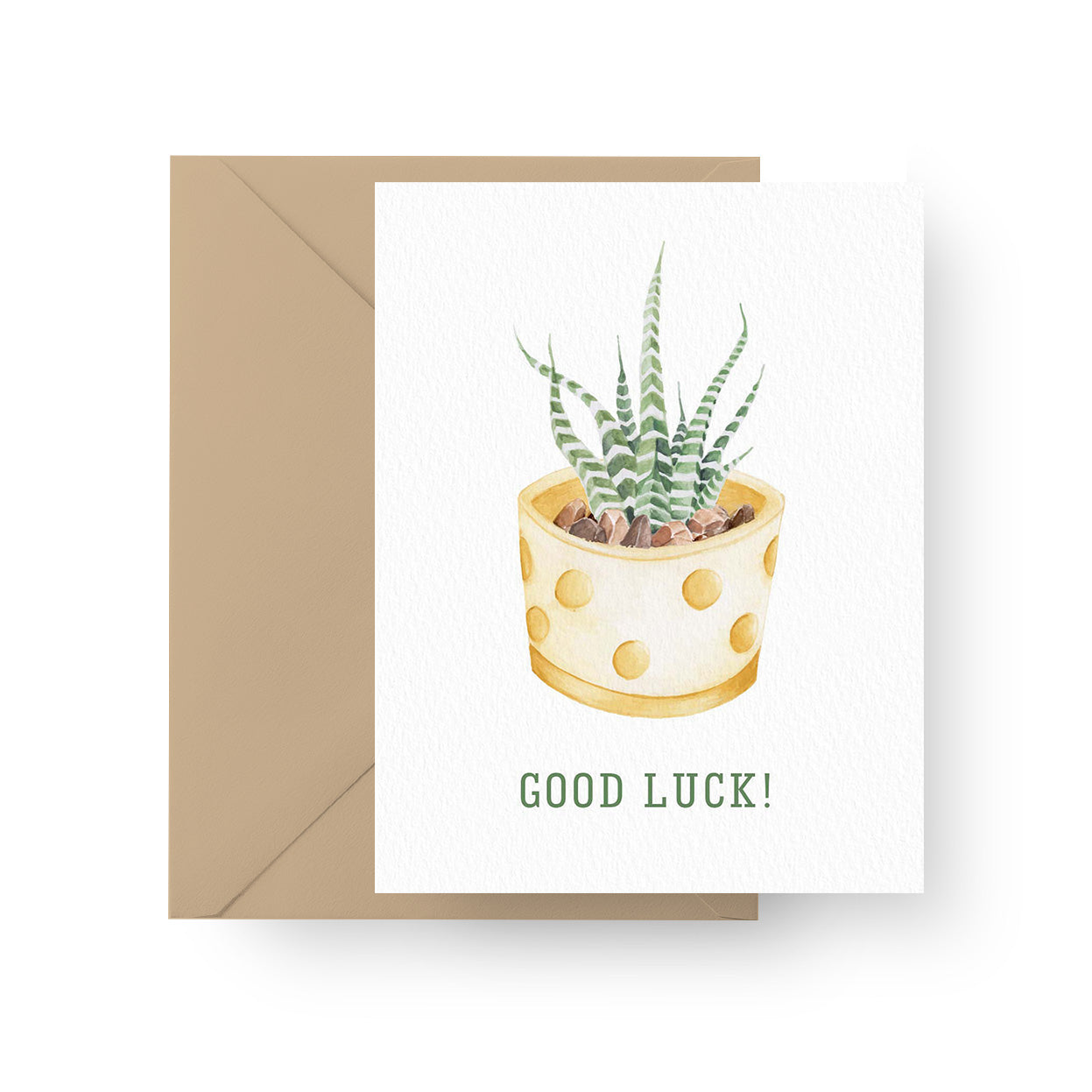 is succulent plant good luck Good Luck Card | Greeting Card | Succulent Gift