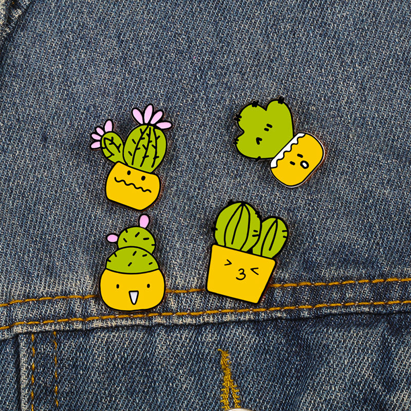 Cute Cactus Enamel Pin for sale, Prickly Pear pin, Metal Plated Lapel Pin, Succulent Pin Badge for sale, Cactus Gift Craft Ideas, cactus, cactus succulent, succulent cactus, cacti, cactus and succulents, succulents box, succulent shop, buy succulents online