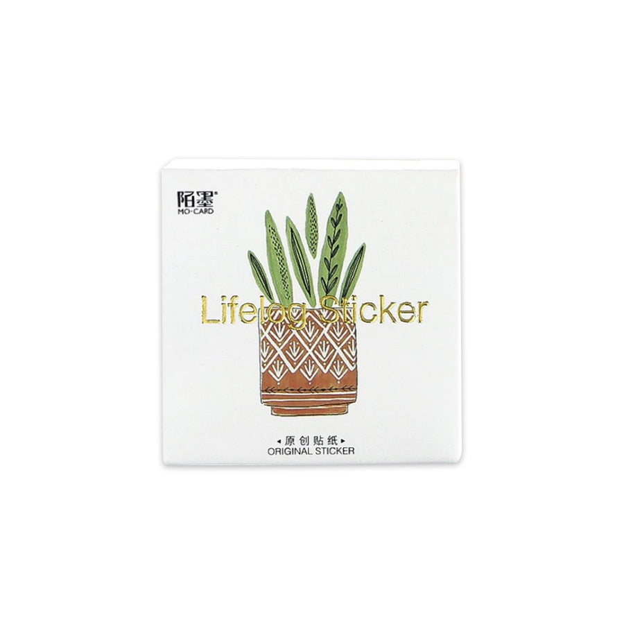 Potted Succulent Stickers Set 45 Pieces for sale, Watercolor Stickers Planner Gift for Friend, Journal Stickers Planner Accessories