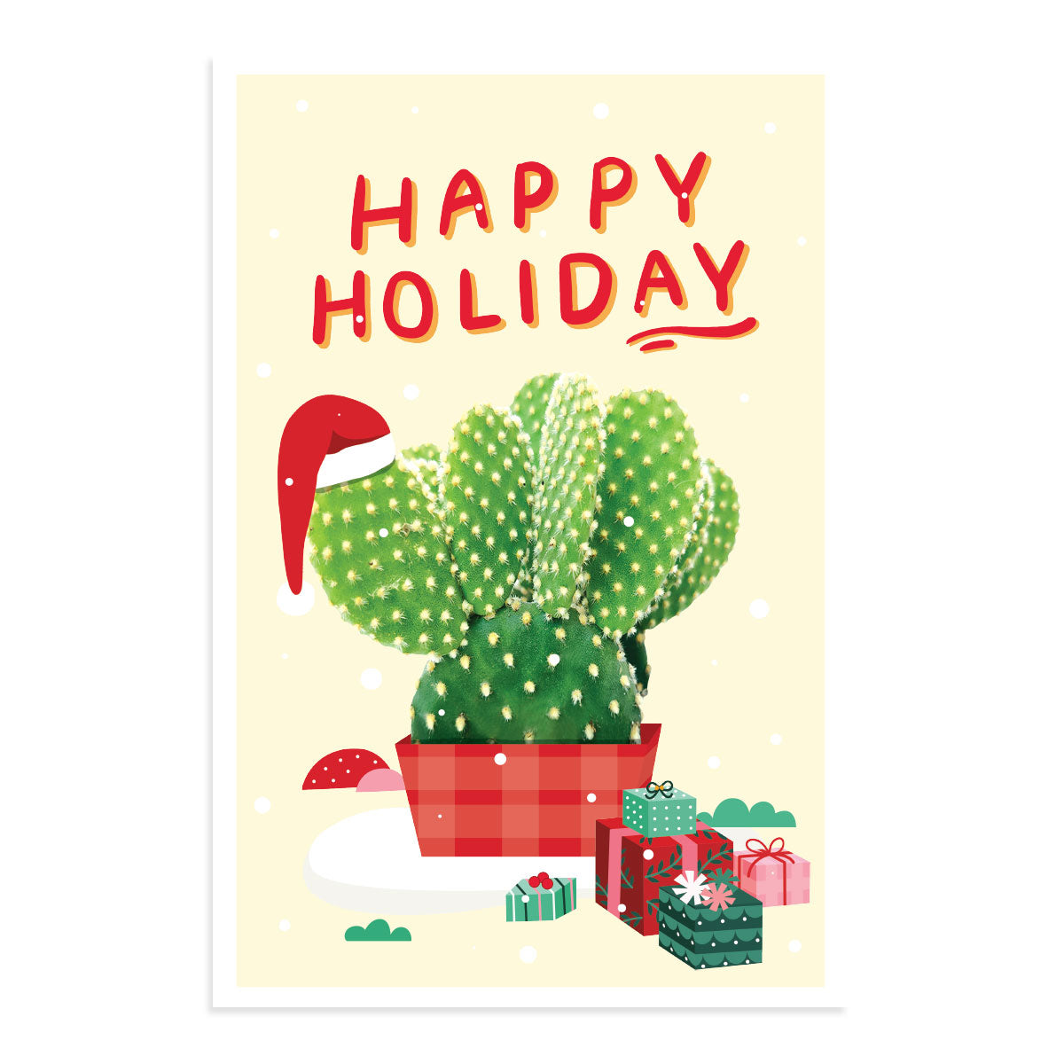 Succulent Happy Holiday Card for sale, Cactus Holiday Greeting Card, Succulents Greeting Card, Succulents Gift Ideas