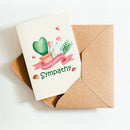 Heart-Shaped Cactus Sympathy Card, Succulent Card for sale, Cactus Greeting Card, Succulents Greeting Card, Succulents Gift Ideas