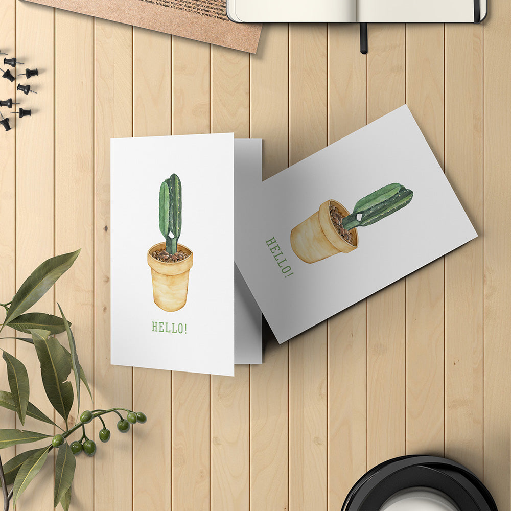 hello succulents Hello Card | Greeting Card | Succulents Card