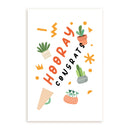 Hooray Card for sale, Succulent congratulation Card for sale, Cactus Greeting Card, Succulents Greeting Card, Succulents Gift Ideas