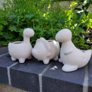 DIY Ceramic Dinosaur Pot for sale, White Ceramic Succulent Planter, Cute Animals Pot, White Succulent Pot, Crafts for Kids, DIY Succulent Gift Ideas