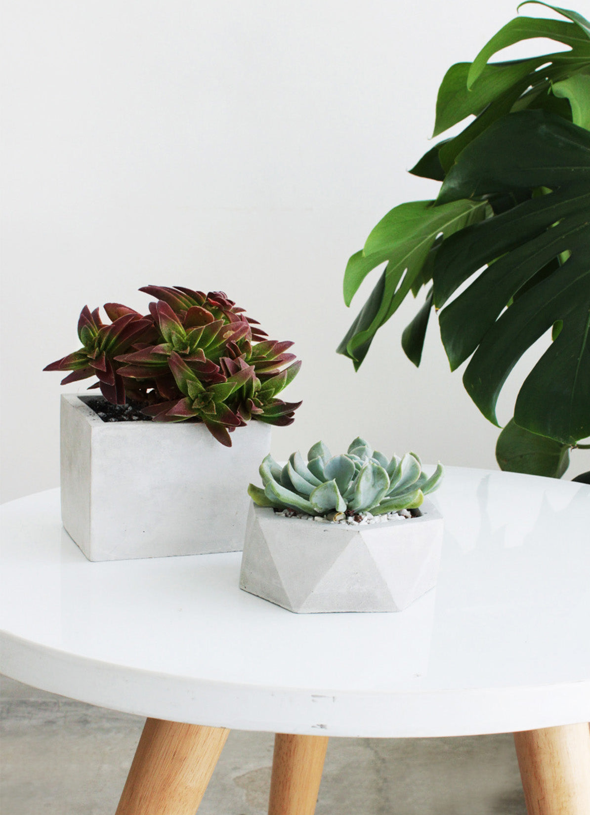 Small Pentagon Concrete Pot