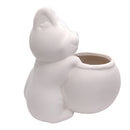 DIY Ceramic Kitty Pot for sale, White Ceramic Cat Planter Pot, Unique Succulent Gift, craft supplies, cat shaped planter pot, succulent pot plant pot DIY pot