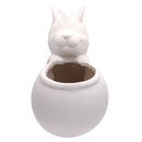 DIY Ceramic Kitty Pot for sale, White Ceramic Cat Planter Pot, Unique Succulent Gift, craft supplies, cat shaped planter pot, succulent pot plant pot DIY pot