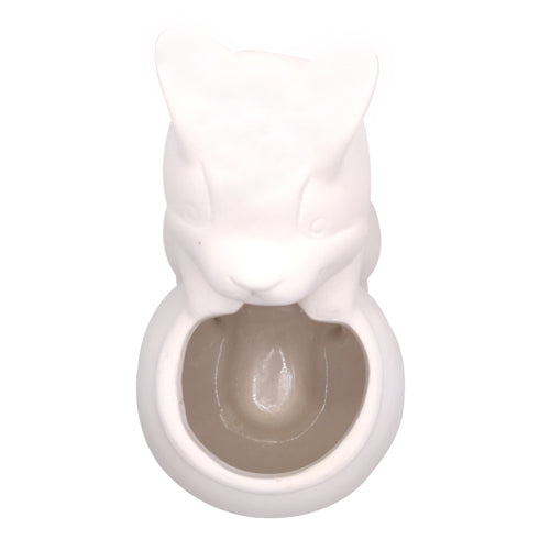 DIY Ceramic Kitty Pot for sale, White Ceramic Cat Planter Pot, Unique Succulent Gift, craft supplies, cat shaped planter pot, succulent pot plant pot DIY pot