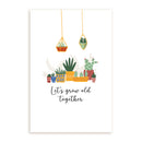 Lets Grow Old Together Card for sale, Succulent Card for sale, Cactus Greeting Card, Succulents Greeting Card, Succulents Gift Ideas