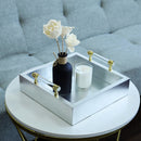 small serving tray, decorative tray for bathroom, decorative tray for living room, modern serving tray, decorative tray centerpiece, red serving tray, tray for home office decor