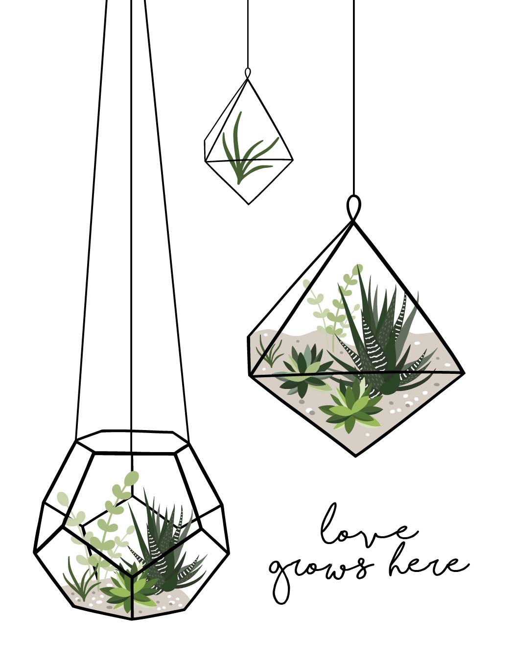 love grows here plant pot Love Grows Here